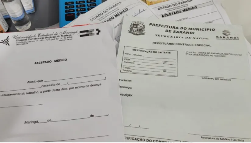 Técnico de enfermagem é investigado por venda de atestados e receitas falsificadas em Maringá