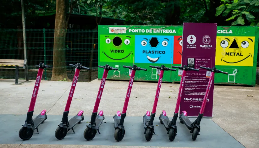 Maringá terá bicicletas e patinetes elétricos comunitários; veja locais e como utilizar Maringá terá bicicletas e patinetes elétricos compartilhados; veja locais e como utilizar