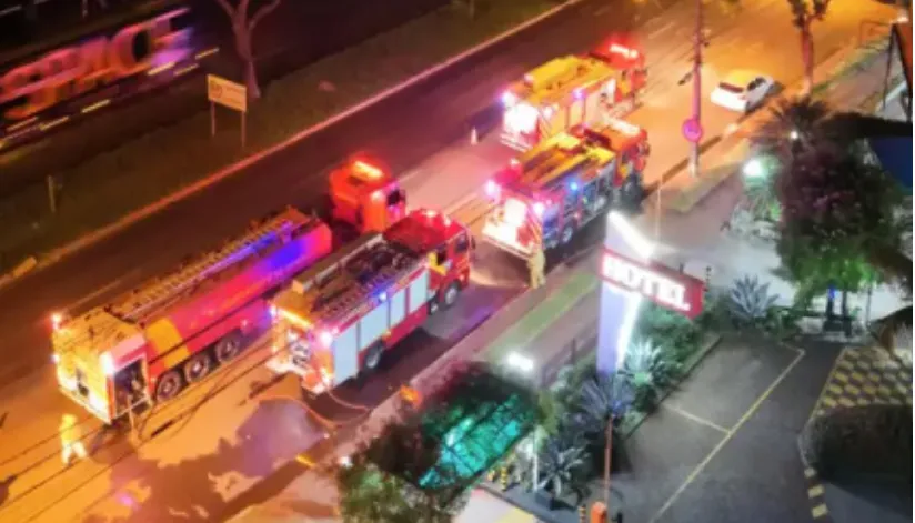 Explosão de celular deixa sete feridos em hotel de Maringá Explosão de celular deixa sete feridos em hotel de Maringá